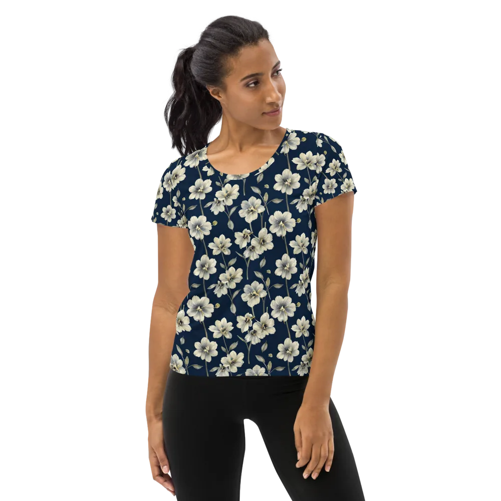 Ivory Nocturne on Women's Athletic T-Shirt — Front