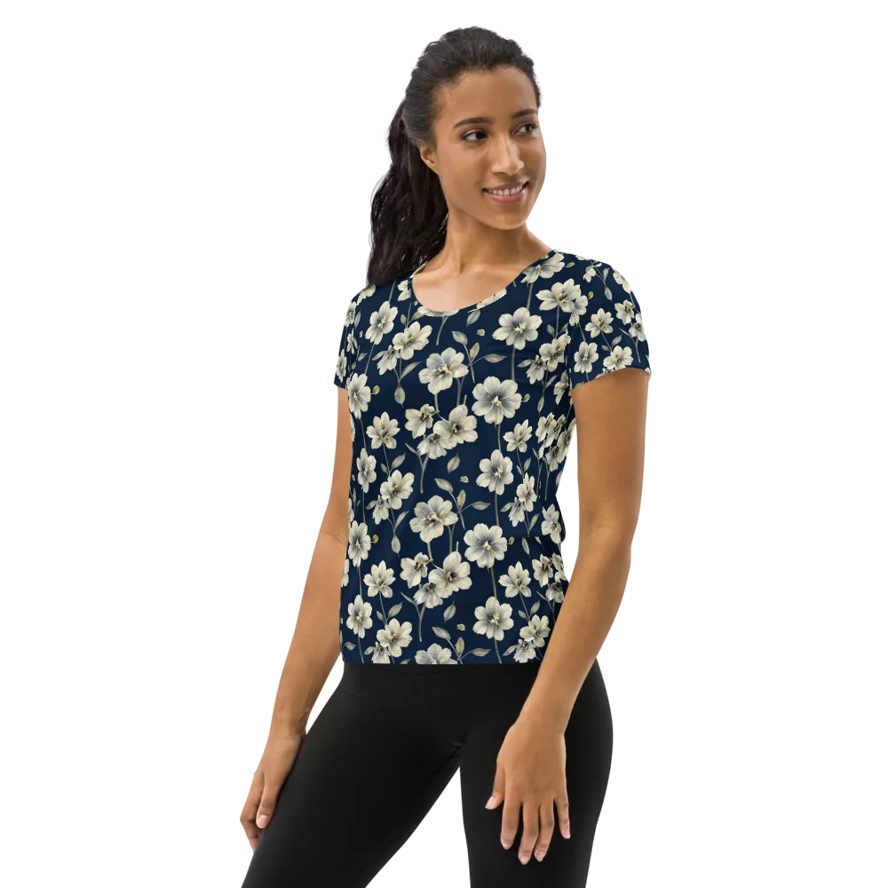 Ivory Nocturne on Women's Athletic T-Shirt — Left