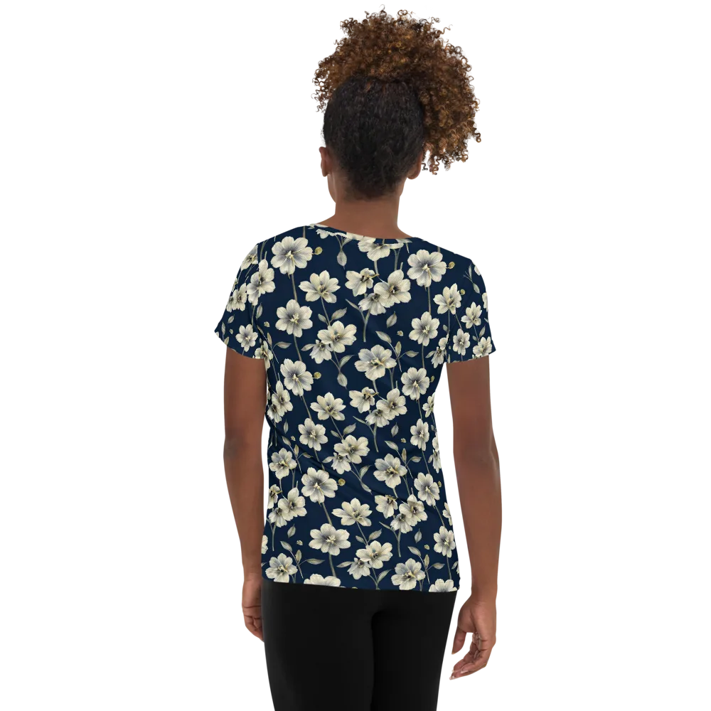 Ivory Nocturne on Women's Athletic T-Shirt — Back