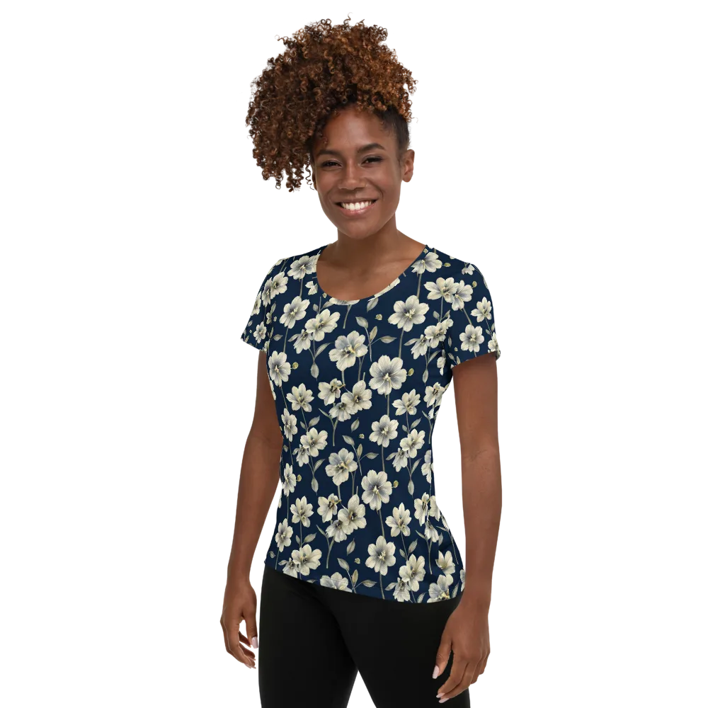 Ivory Nocturne on Women's Athletic T-Shirt — Left