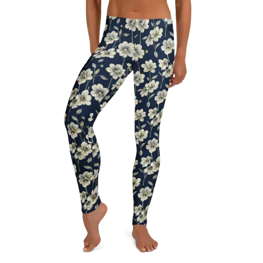 Ivory Nocturne on a Leggings