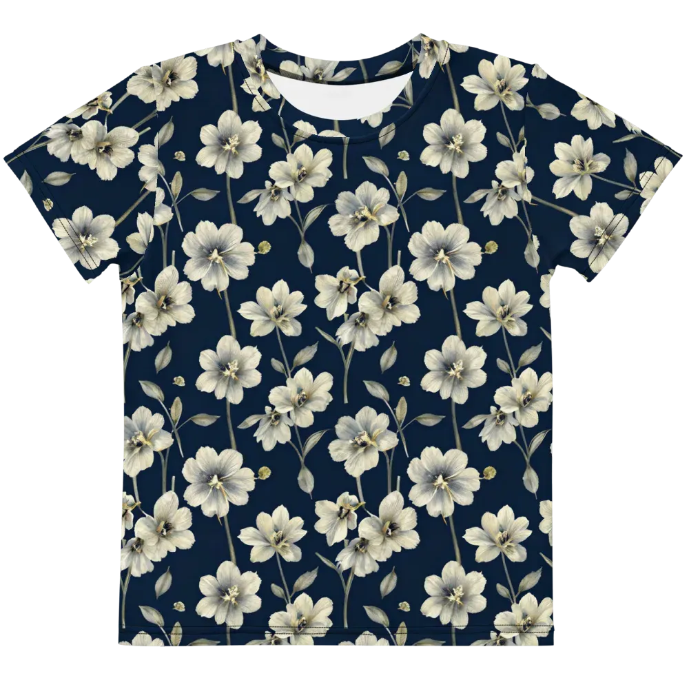 Ivory Nocturne on Kids Crew Neck T-Shirt — Front