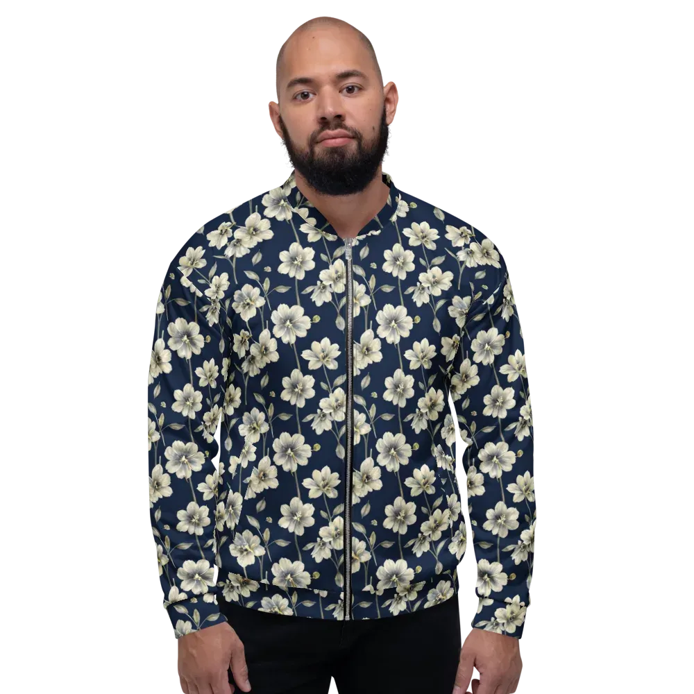 Ivory Nocturne on Bomber Jacket — Front