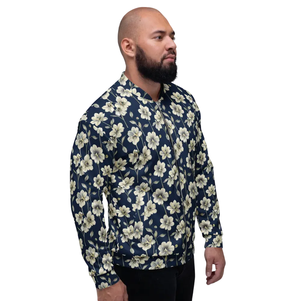 Ivory Nocturne on Bomber Jacket — Right