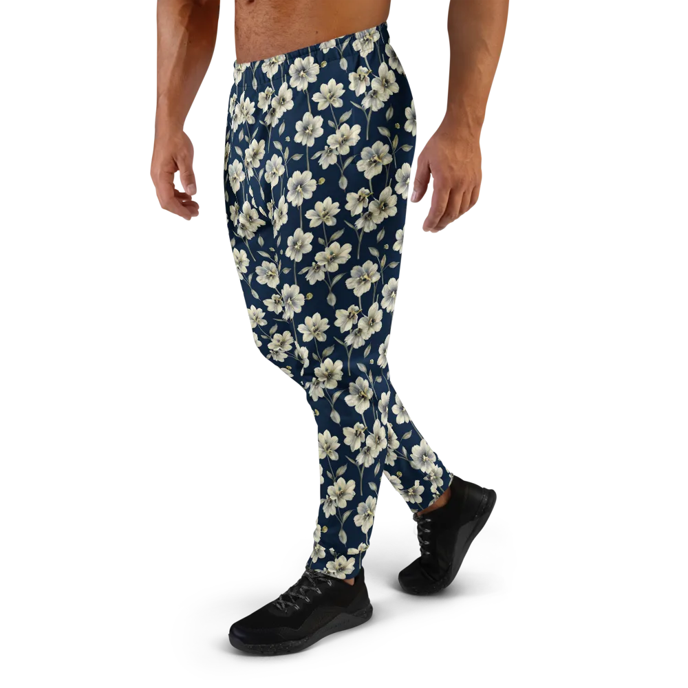 Ivory Nocturne on Men's Joggers — Left