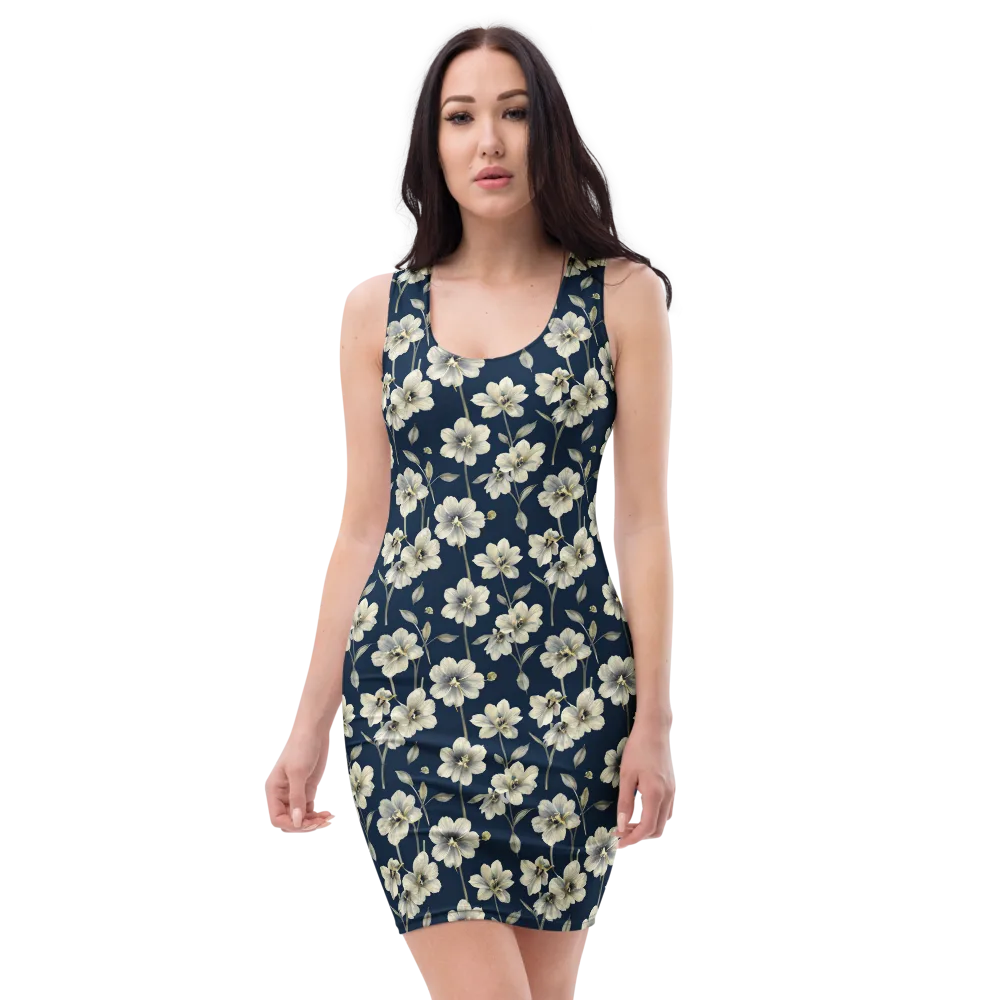 Ivory Nocturne on Bodycon Dress — Front