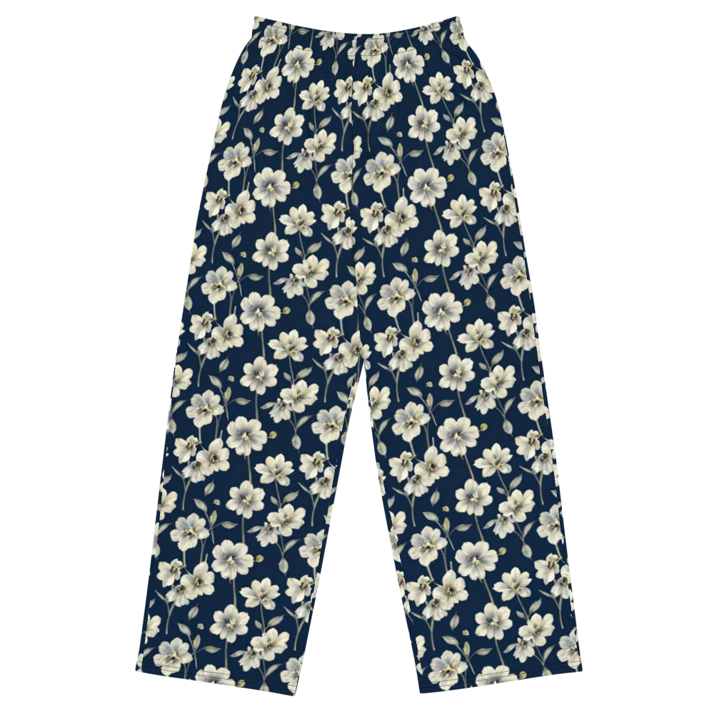 Ivory Nocturne on Wide-Leg Pants — Front