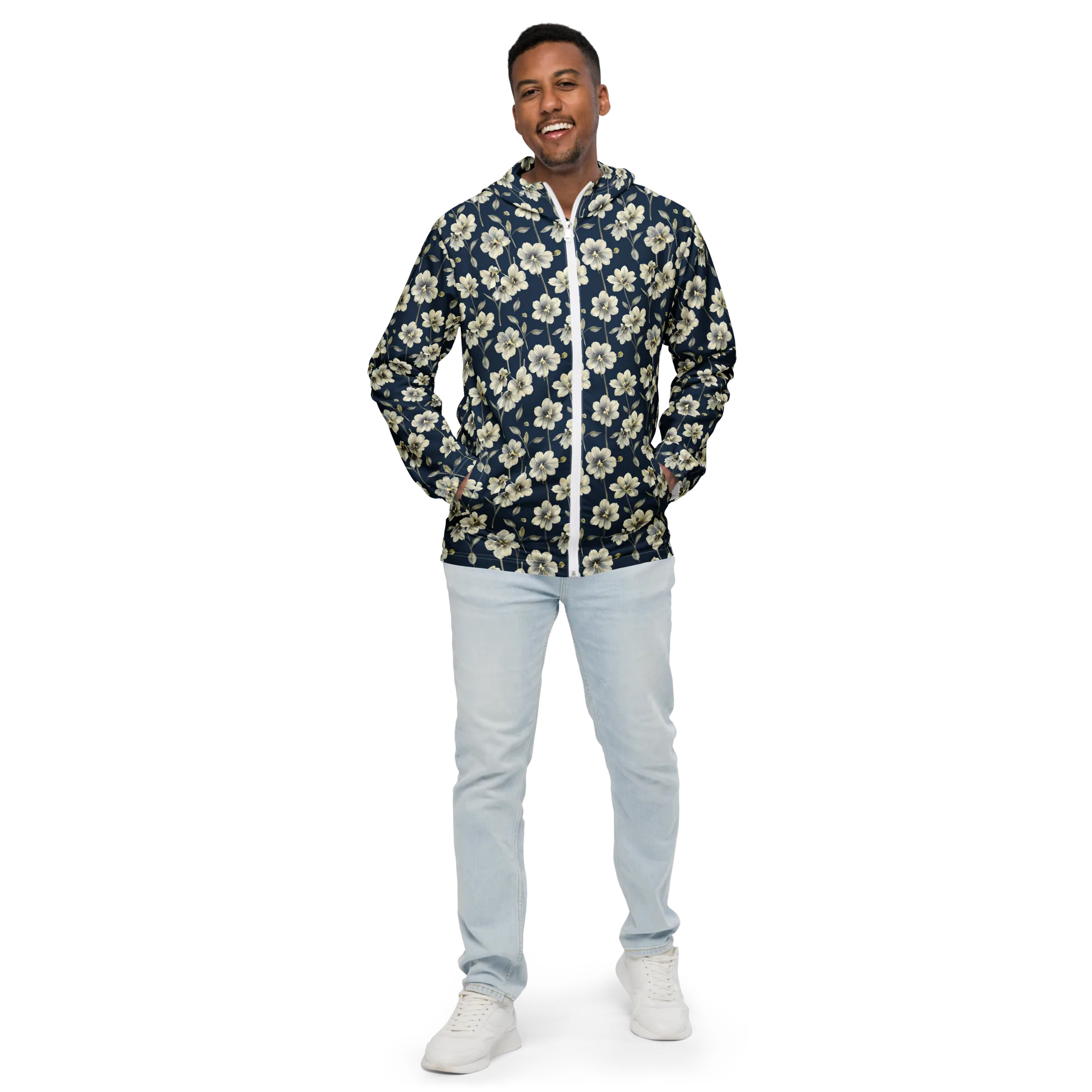 Ivory Nocturne on Men's Windbreaker — Front