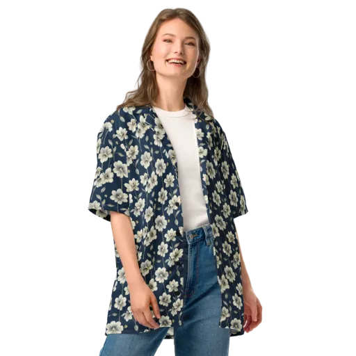 Ivory Nocturne on a Button Shirt