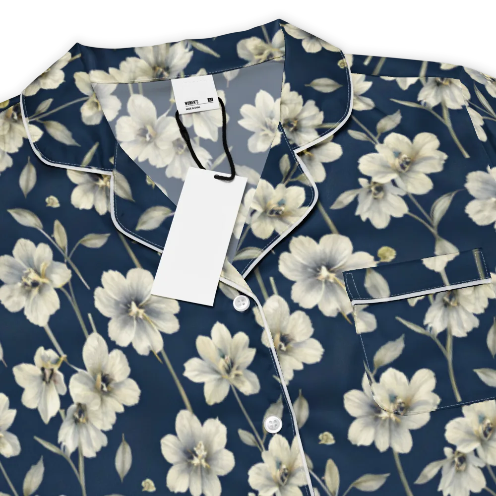 Ivory Nocturne on Women's Short Sleeve Pajama Top — Product details