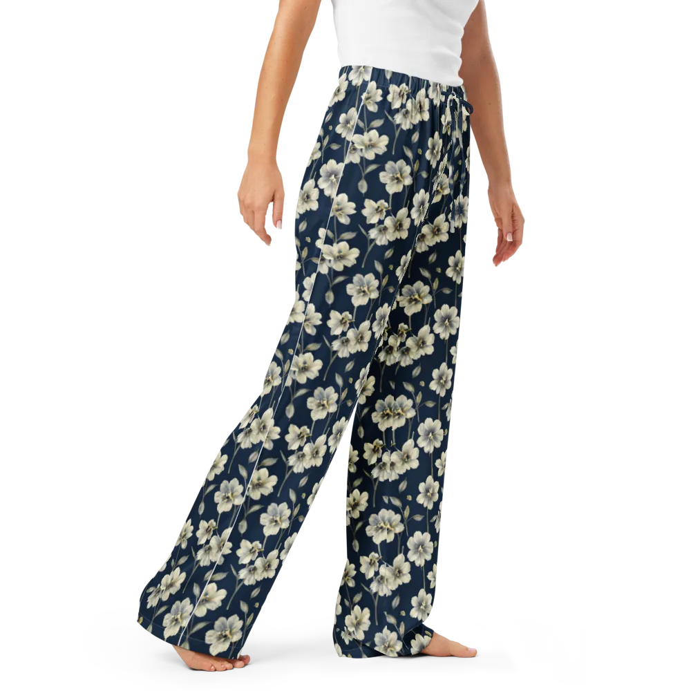 Ivory Nocturne on Women's Pajama Pants — Right Front