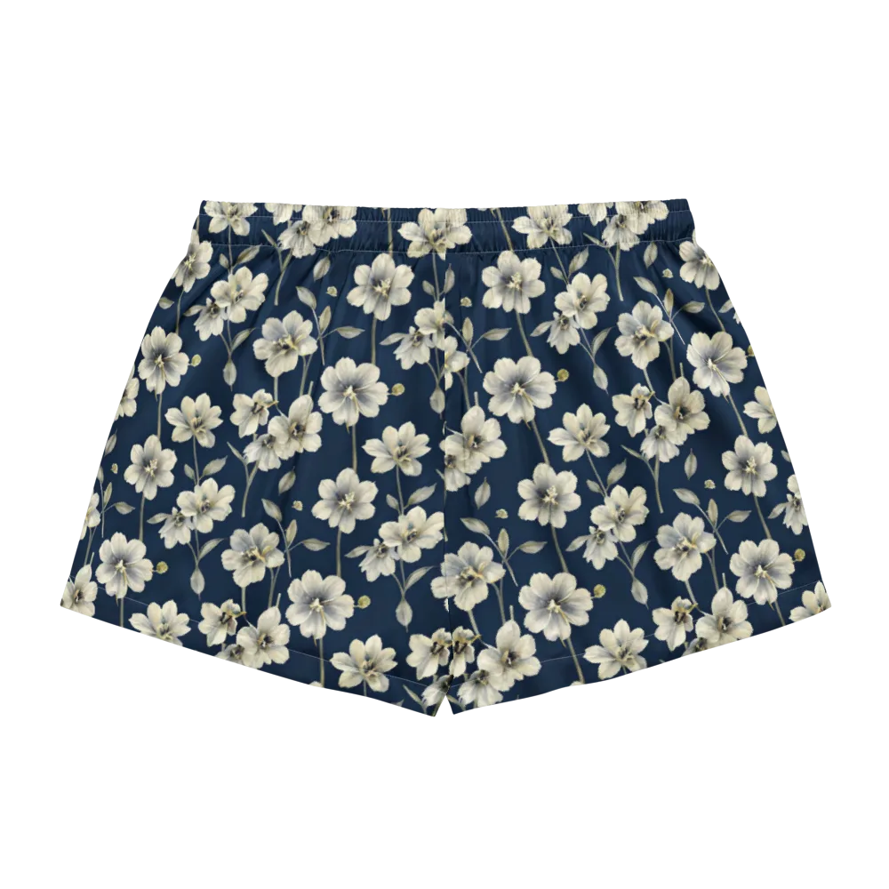 Ivory Nocturne on Women's Pajama Shorts — Back
