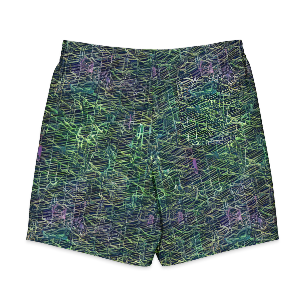 Abyssal Lines on Men's Board Shorts — Back