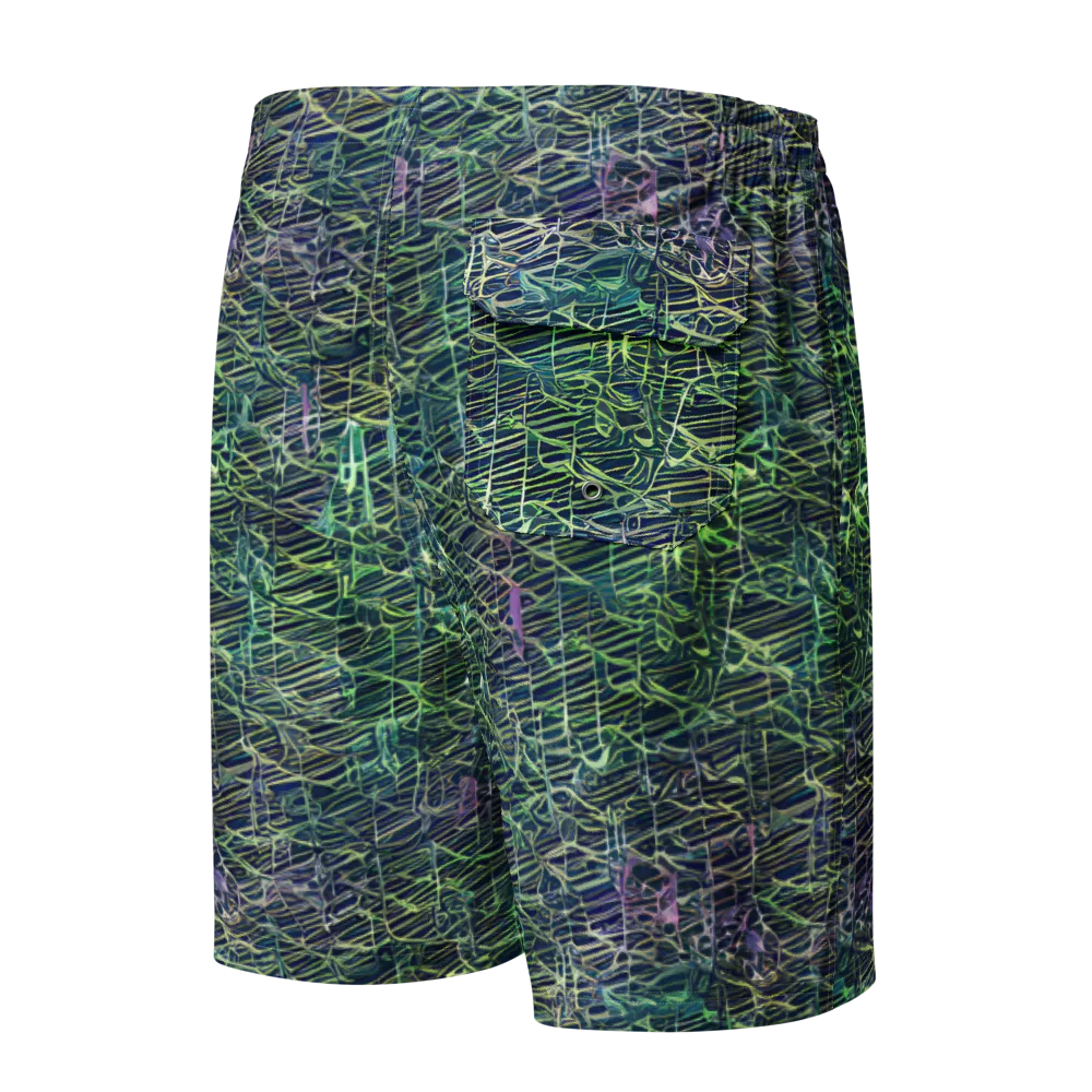 Abyssal Lines on Men's Board Shorts — Back
