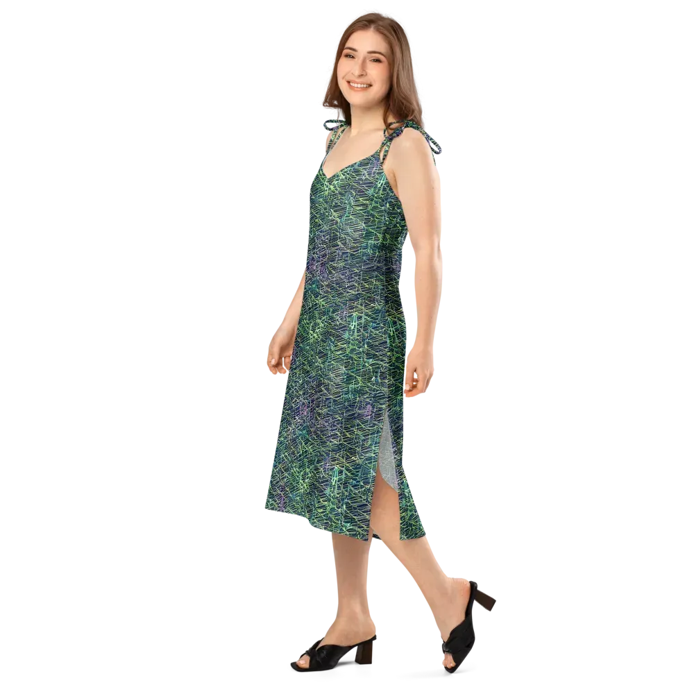 Abyssal Lines on Slip Dress — Left Front