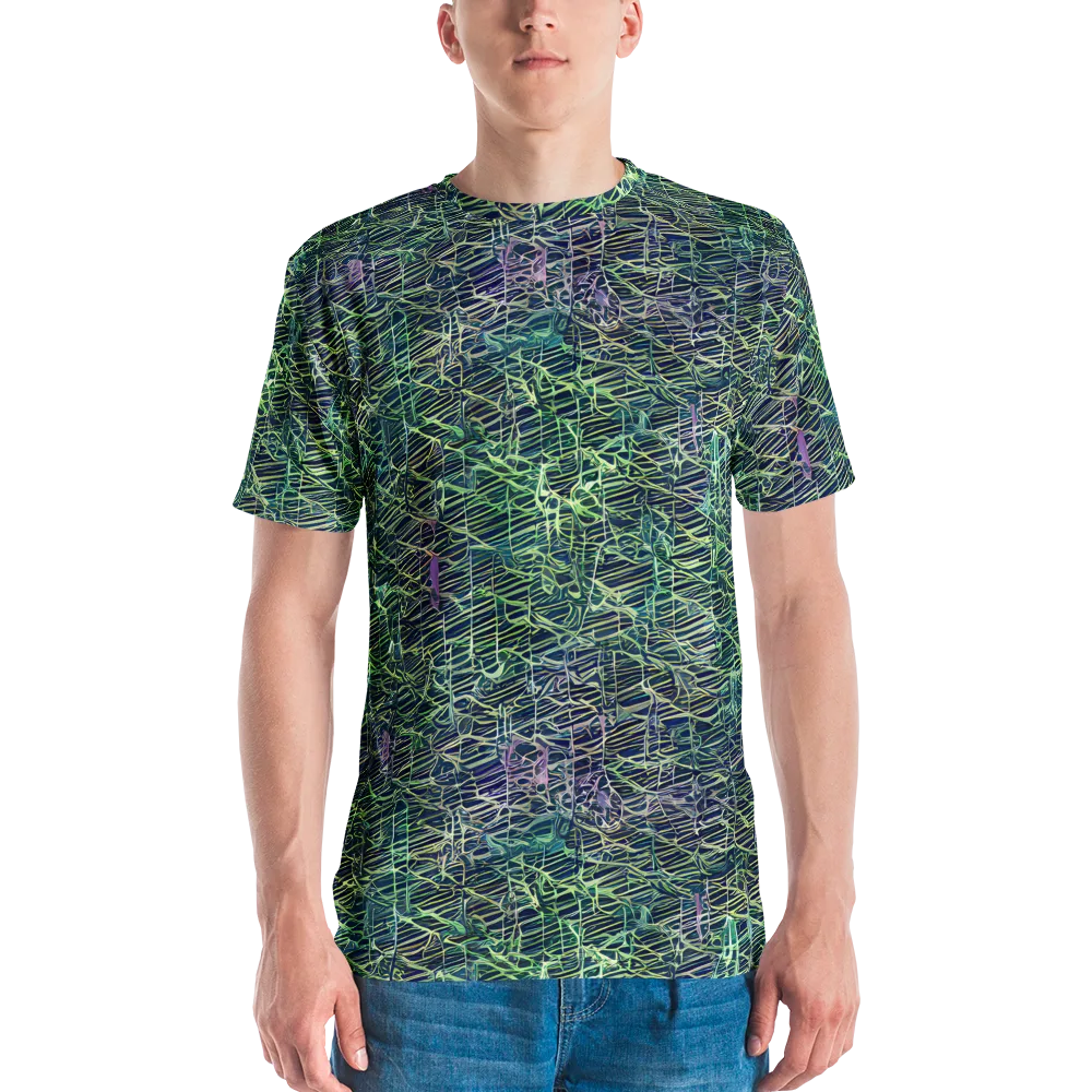 Abyssal Lines on Men's Crew Neck T-Shirt — Front