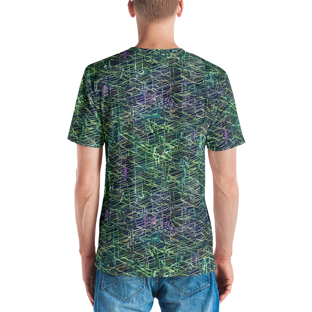 Abyssal Lines on Men's Crew Neck T-Shirt — Back
