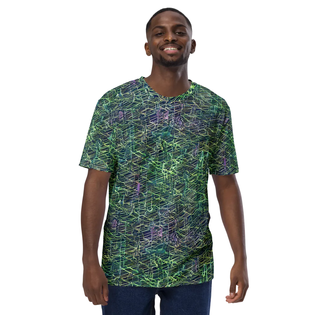 Abyssal Lines on Men's Crew Neck T-Shirt — Front