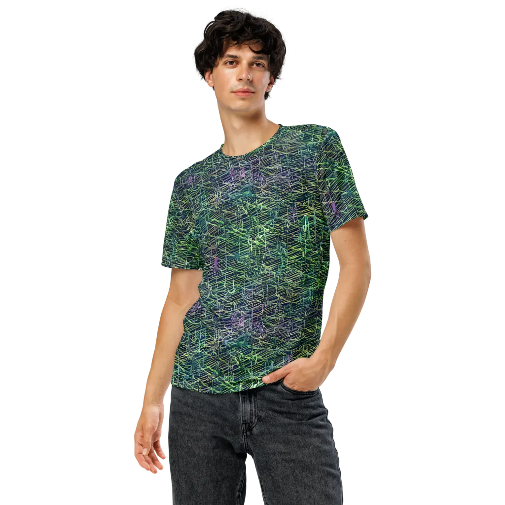 Abyssal Lines on Men's Crew Neck T-Shirt — Front