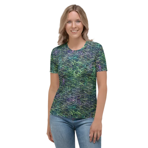 Abyssal Lines on a Women's Crew Neck T-Shirt