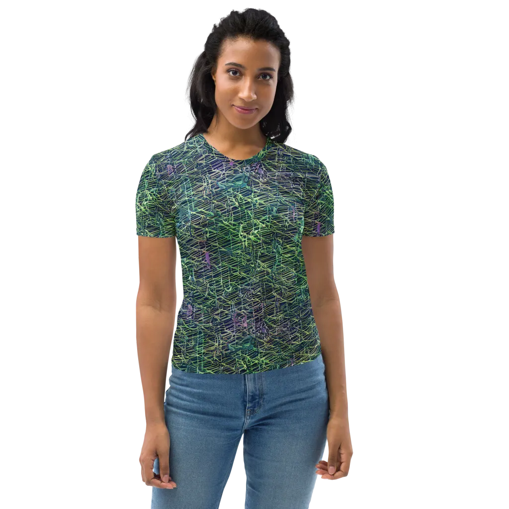 Abyssal Lines on Women's Crew Neck T-Shirt — Front