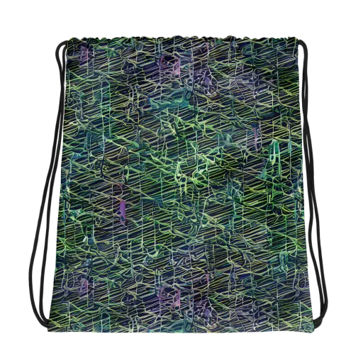 Abyssal Lines on a Drawstring Bag