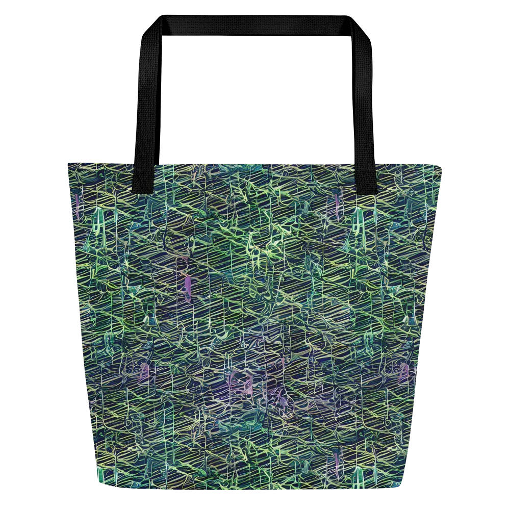 Abyssal Lines on Large Tote Bag W/ Pocket — Front