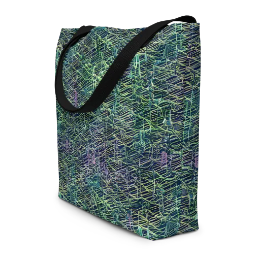 Abyssal Lines on a Large Tote Bag W/ Pocket