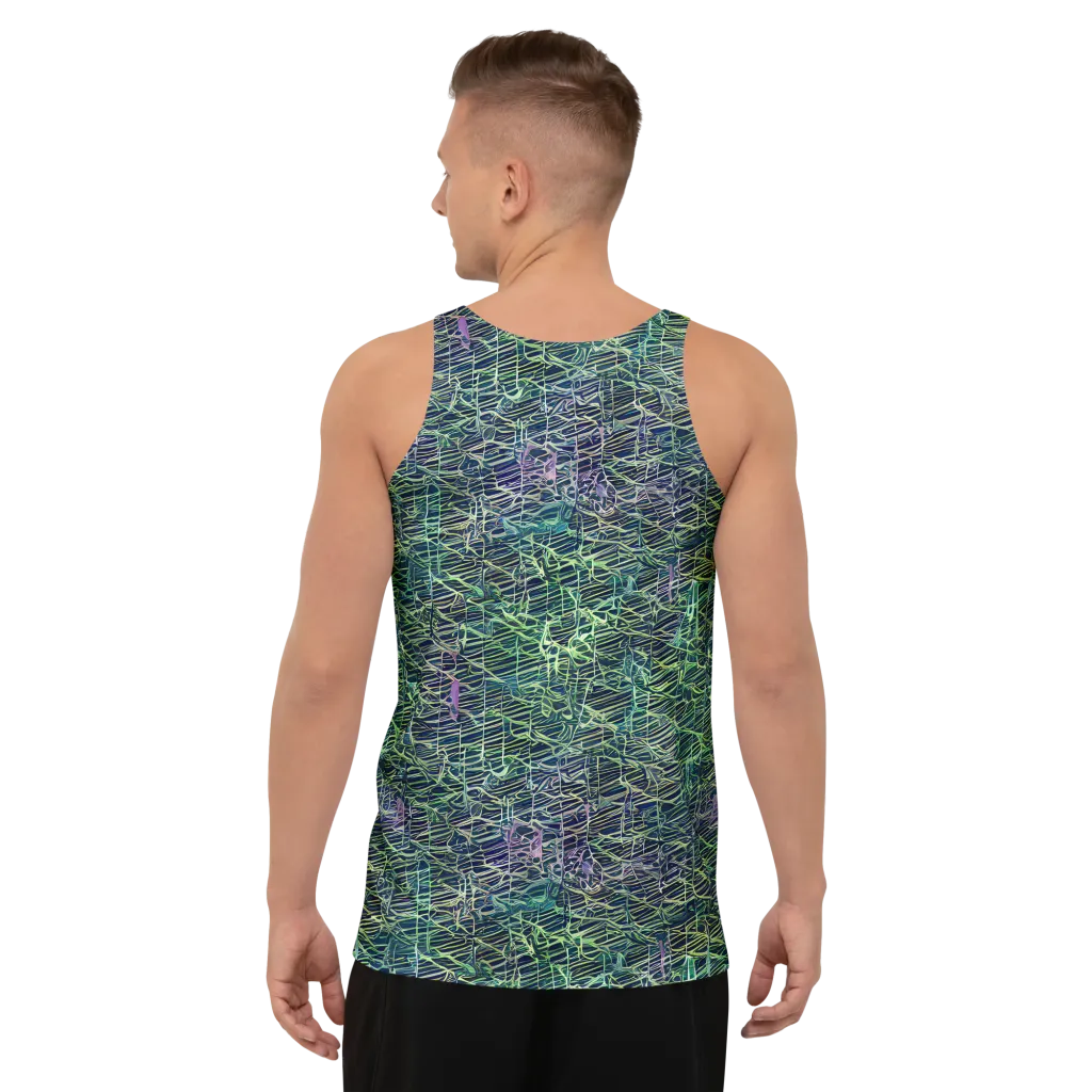Abyssal Lines on Men's Tank Top — Back