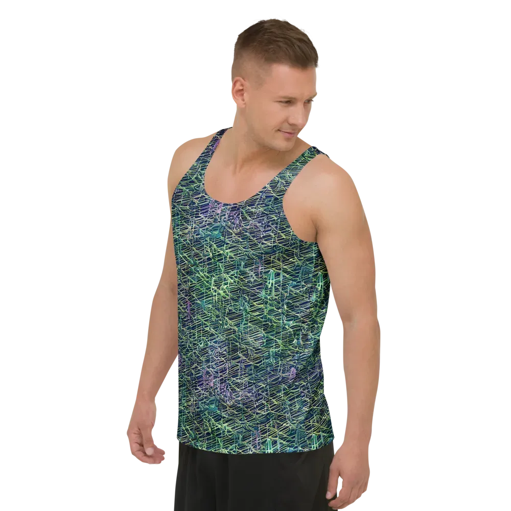 Abyssal Lines on Men's Tank Top — Left Front