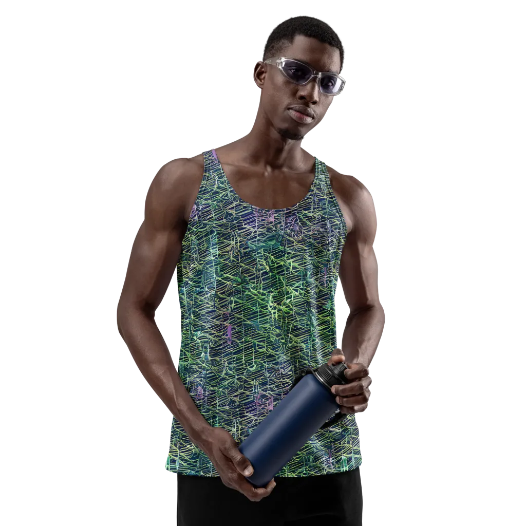 Abyssal Lines on Men's Tank Top — Front
