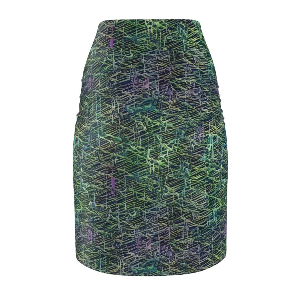 Abyssal Lines on Pencil Skirt — Back