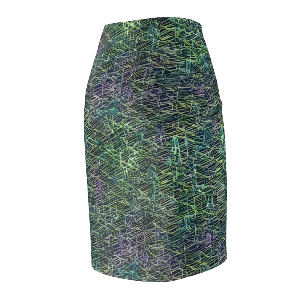 Abyssal Lines on Pencil Skirt — Back Side