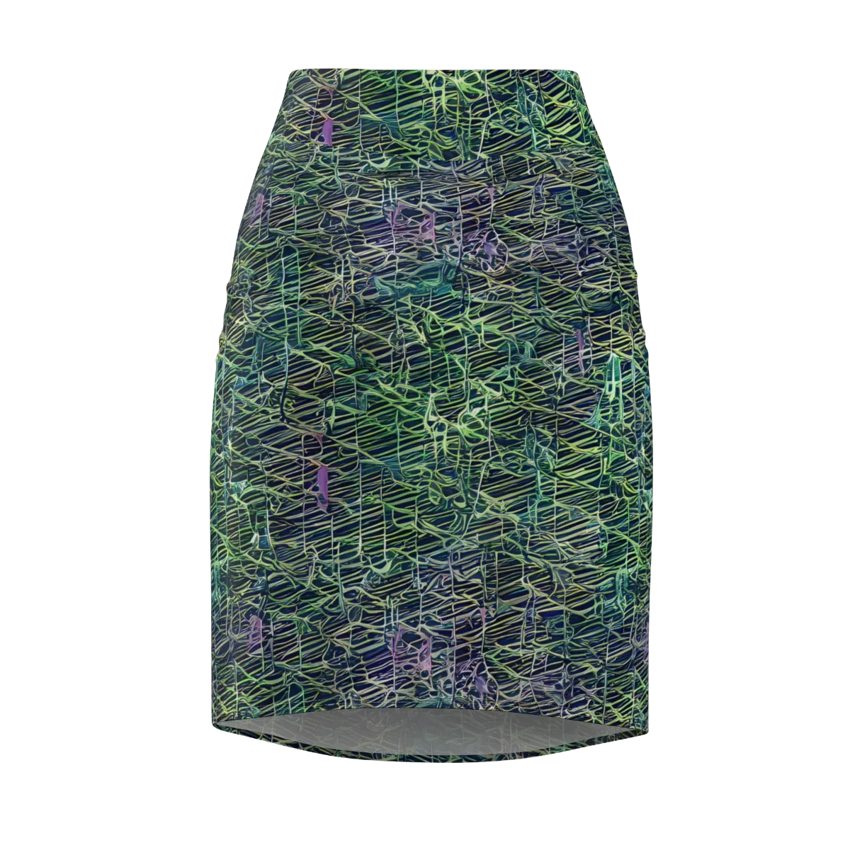 Abyssal Lines on Pencil Skirt — Front