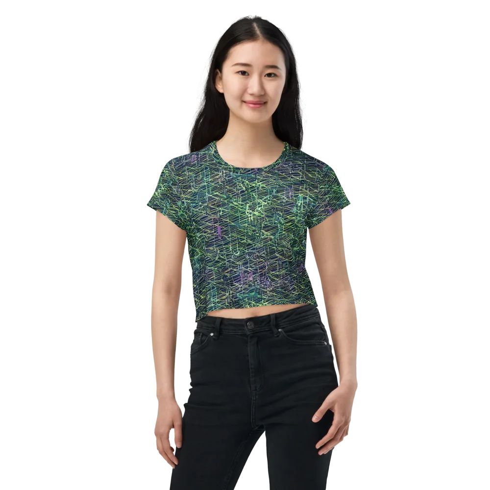 Abyssal Lines on Crop Tee — Front