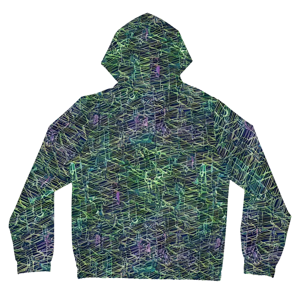 Abyssal Lines on Women's Full-Zip Hoodie — Back