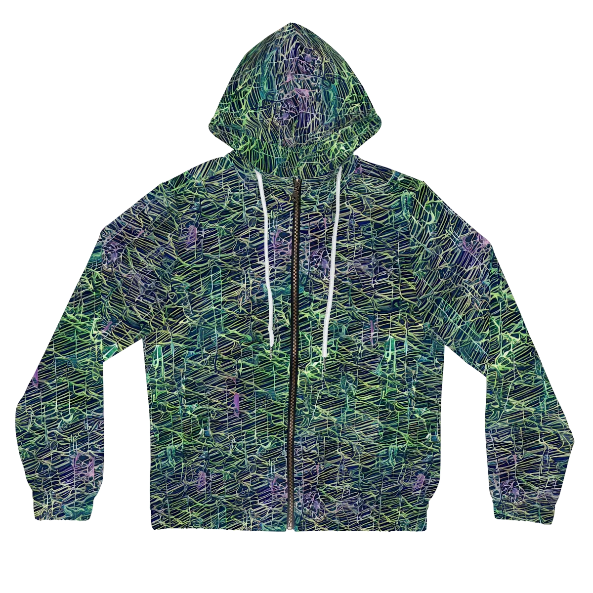 Abyssal Lines on Women's Full-Zip Hoodie — Front