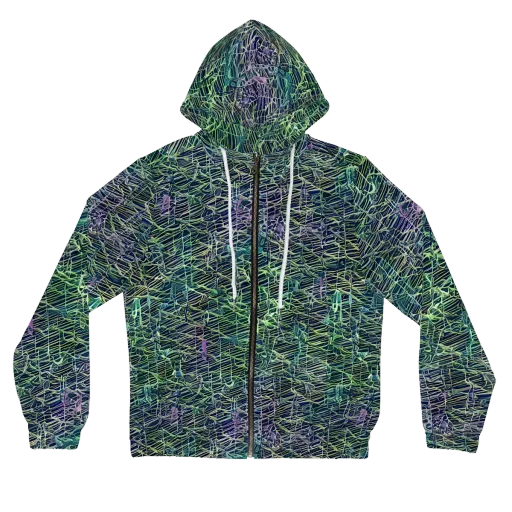 Abyssal Lines on a Women's Full-Zip Hoodie
