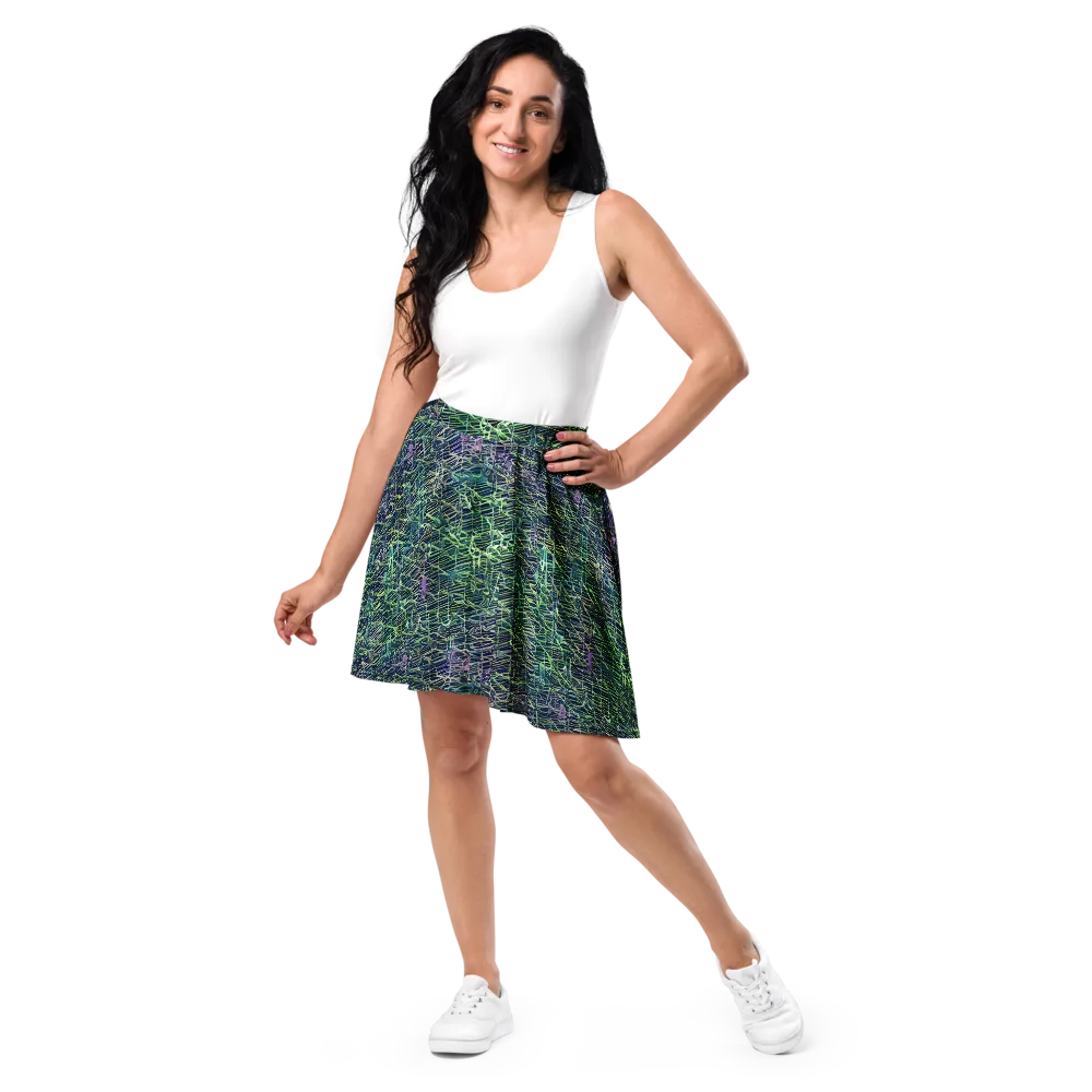 Abyssal Lines on Skater Skirt — Front