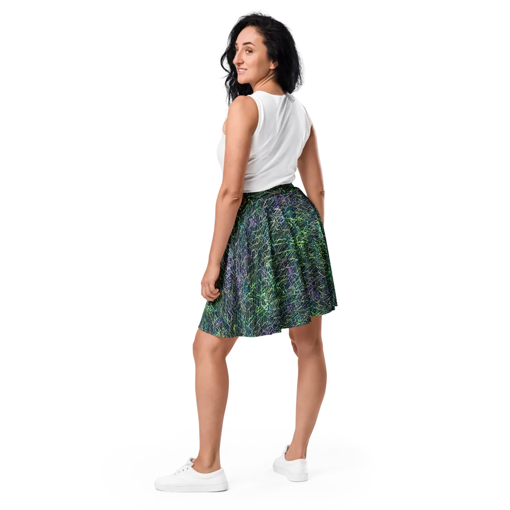 Abyssal Lines on Skater Skirt — Back