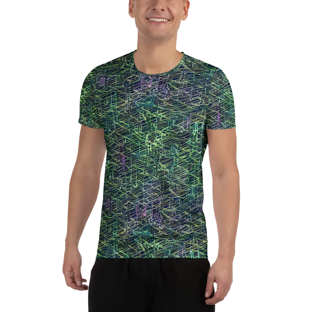 Abyssal Lines on Men's Athletic T-Shirt — Front