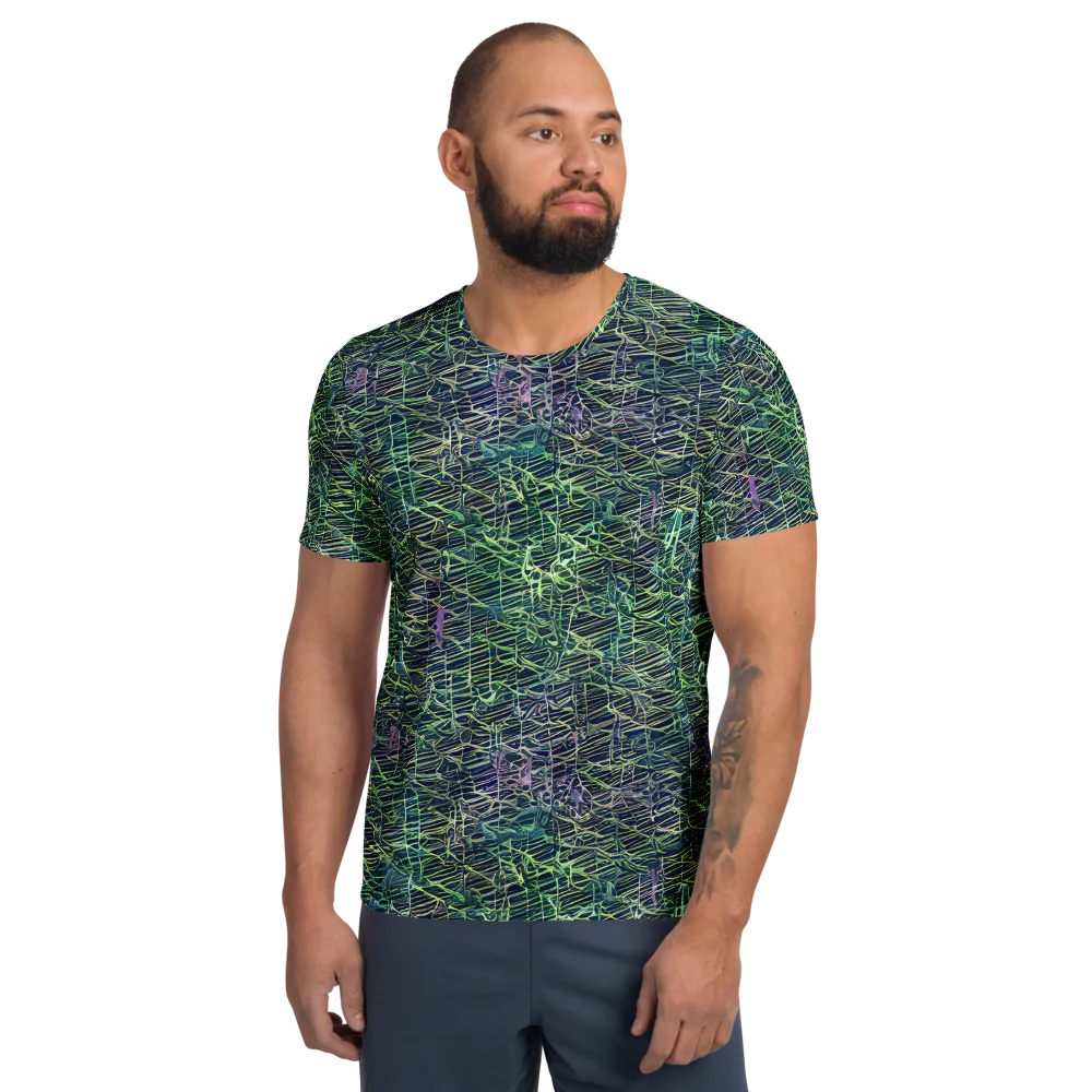 Abyssal Lines on Men's Athletic T-Shirt — Front