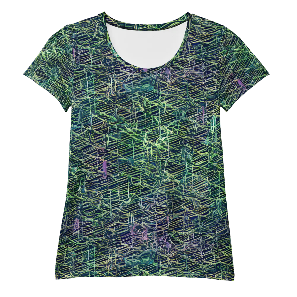 Abyssal Lines on Women's Athletic T-Shirt — Front
