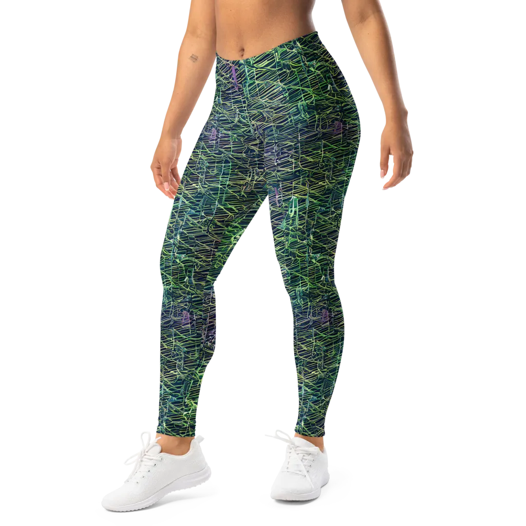 Abyssal Lines on Leggings — Left Front