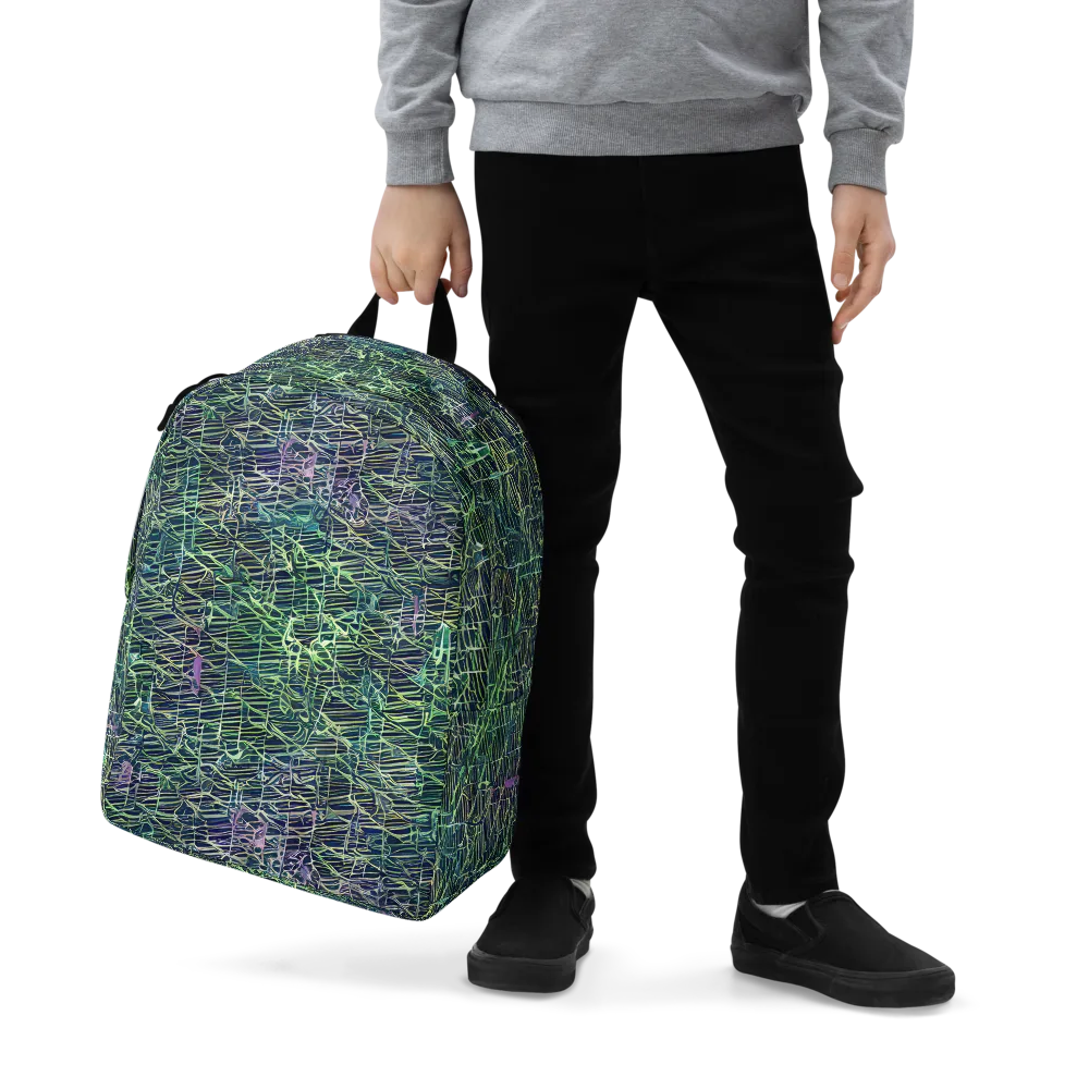 Abyssal Lines on Minimalist Backpack — Zoomed-in