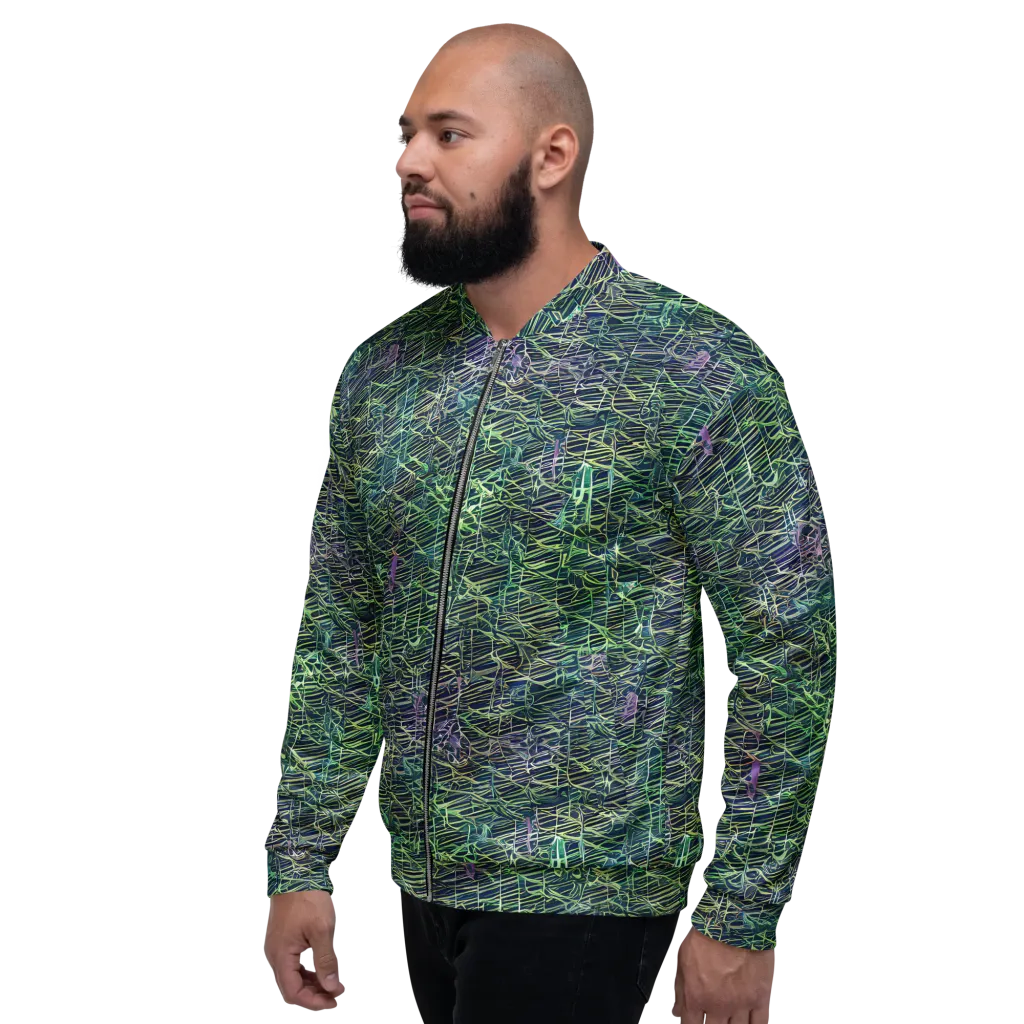 Abyssal Lines on Bomber Jacket — Left