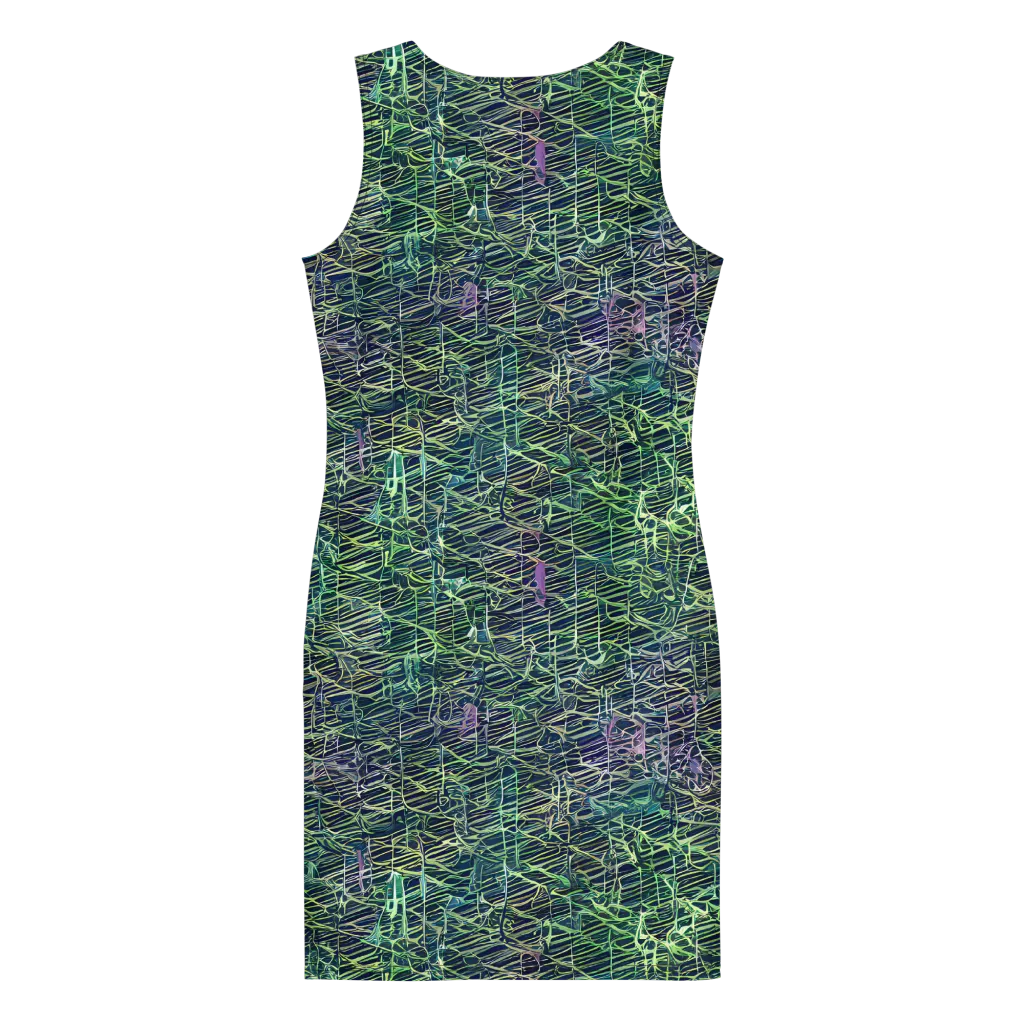 Abyssal Lines on Bodycon Dress — Back