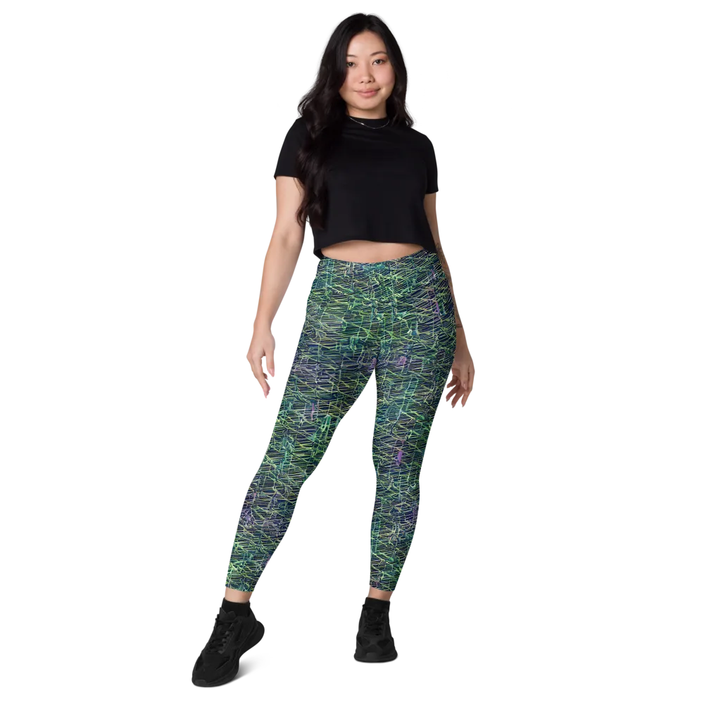 Abyssal Lines on Leggings with Pockets — Front