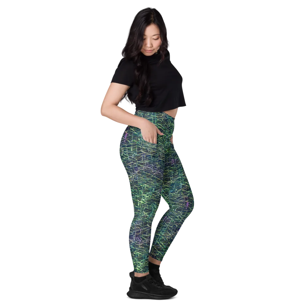 Abyssal Lines on Leggings with Pockets — Right