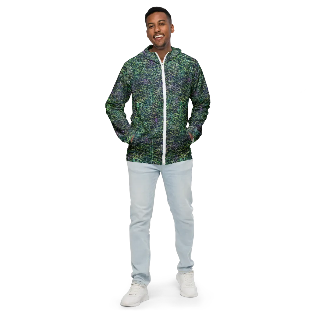 Abyssal Lines on Men's Windbreaker — Front